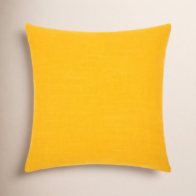 Decatur Embroidered Down Throw Pillow, Mustard/Dusty Pink/Pale Blue, 18" x 18", Polyester