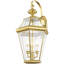 Lanterne murale d'extérieur 12,5 po 3 lumières suspendues - Abat-jour en verre biseauté transparent-101230978