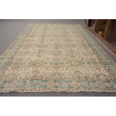 Beige Oushak Rug, Antique Rugs, Turkish Rug, 5.4x9 ft Large Rugs, Vintage Rugs, Bedroom Rugs