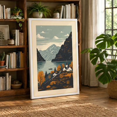 Alpine Shores Japandi - Wrapped Canvas