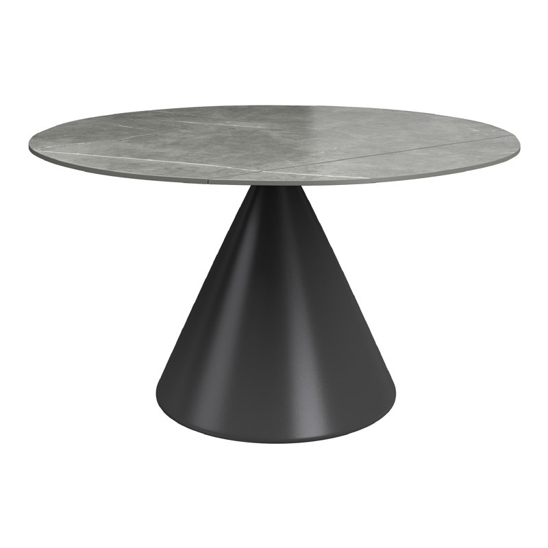 Avaeyah Round 135cm Extendable Dining Table, Matte Grey