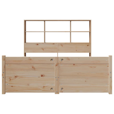 Bookcase Bed Without Mattress Solid Wood Pine