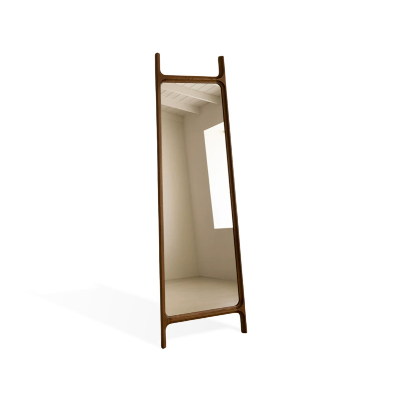 Miroirs pleine longueur trapézoïdaux en bois massif