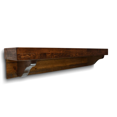 Tablette murale Rough Cut, 4 pi, teinture américaine ancienne