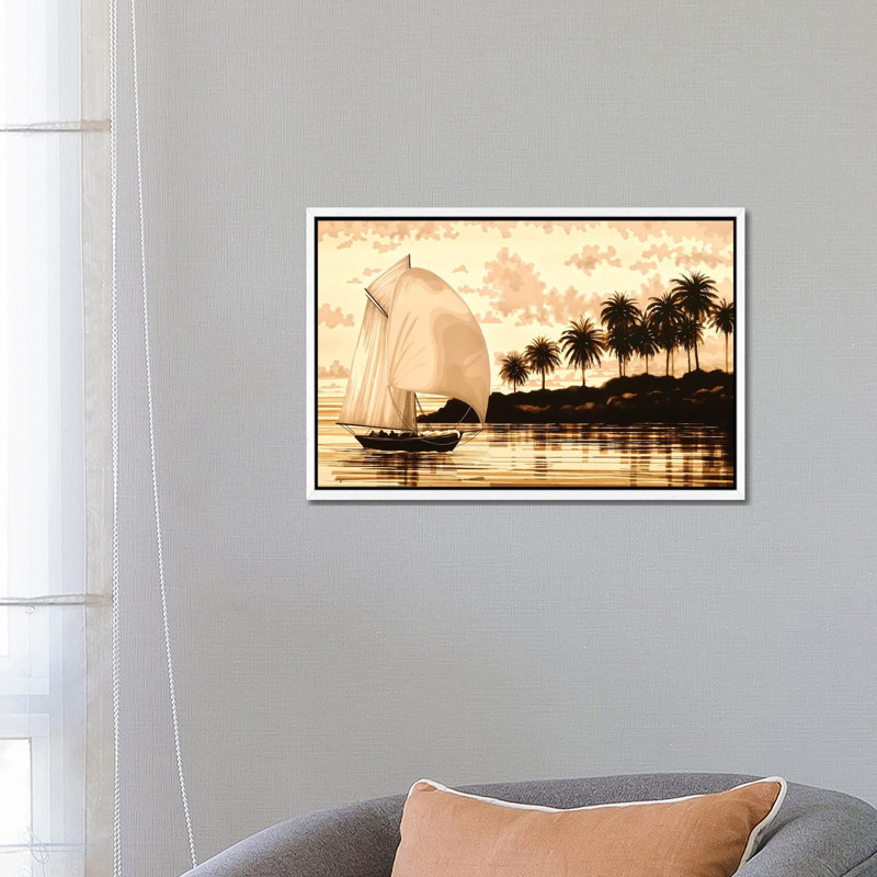 Sail 1 Piece Wall Art on Canvas, 66.04 cm H x 45.72 cm W, White Framed