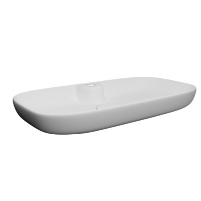 Belfry Bathroom Kyllian 710mm L x 410mm W White Ceramic Oval Sink with Overflow