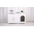 Cat Litter Box Enclosure Furniture with Double Room for 2 Cats, Scandi Style(White)-137140615