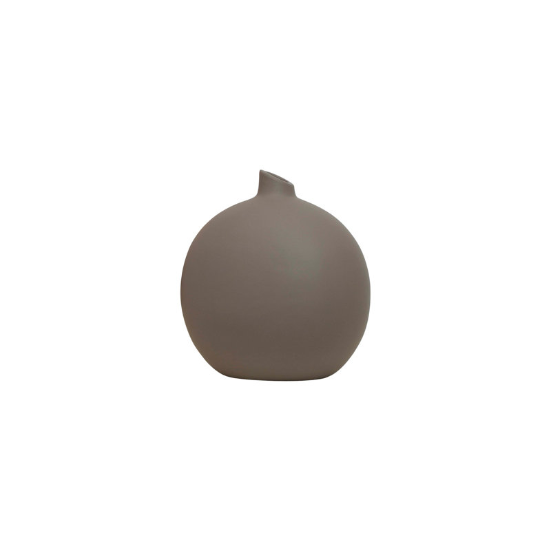 Élégant vase en céramique, couleur vison, 9,8 x 6,3 x 11,0 pouces | Fabrication 100% céramique, durable et élégante | Parfait pour la décoration intérieure, les arrangements floraux et les centres de table dans n'importe quelle pièce