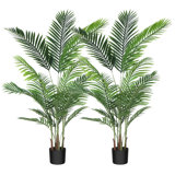 Adcock 2 - Piece Artificial Palm Tree in Pot Set, Faux Plant