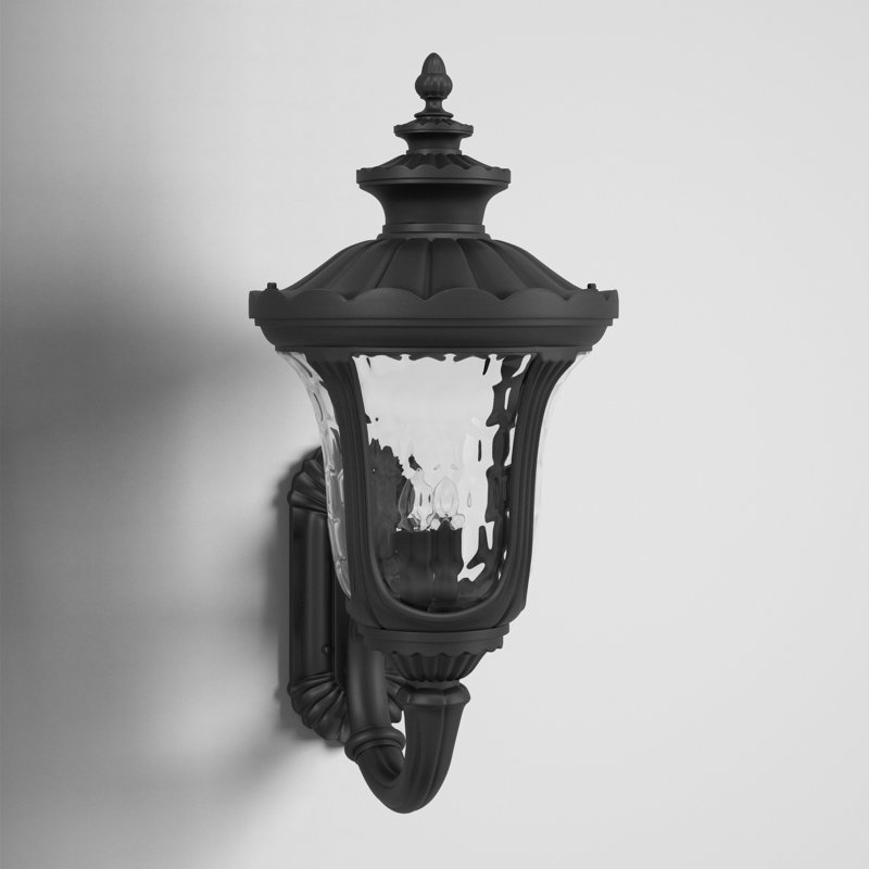 Lanterne murale d'extérieur 4 lumières Arelene, Clair, Noir
