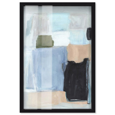 Soft Geometry Shadowbox Print Large Wall Decor by Art Remedy, Black Frame, 10 x 15