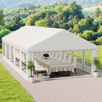 Outdoor White Party Tent with Windows