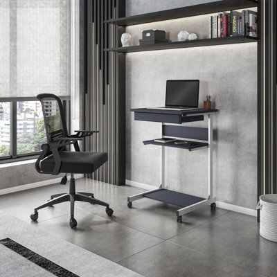 Chariot roulant pour ordinateur portable avec rangement
