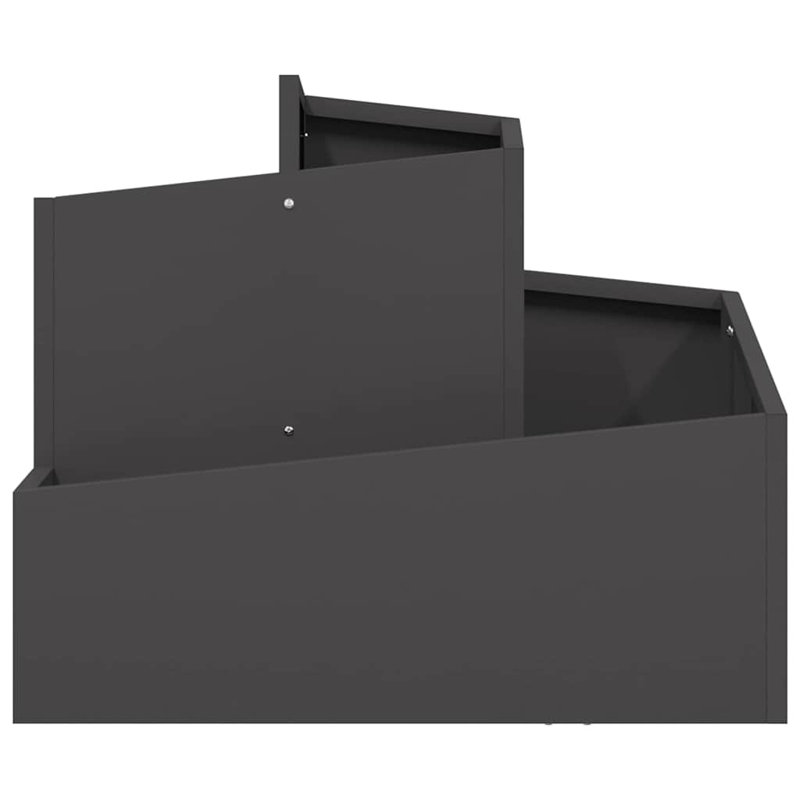 Garden Planter 50 Cm Steel, Black, 50cmH x 60cmW x 60cmD