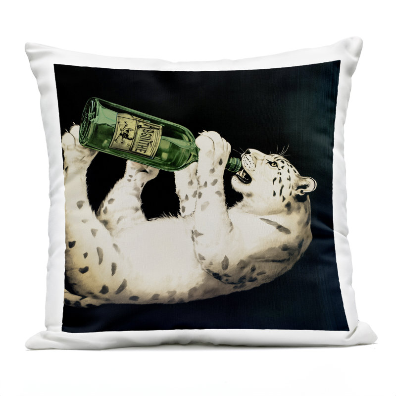 Coussin d'extérieur imprimé léopard Leopard par Annabelle Hall