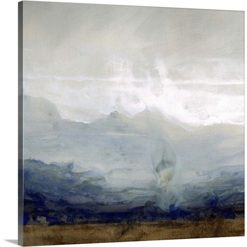 «Kacie Hazy Blue Horizon» par Kari Taylor - impression sur toile tendue, H 8 po x l 8 po x P 1,5 po
