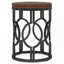 Table d'appoint ronde 20 "avec structure ajourée en métal