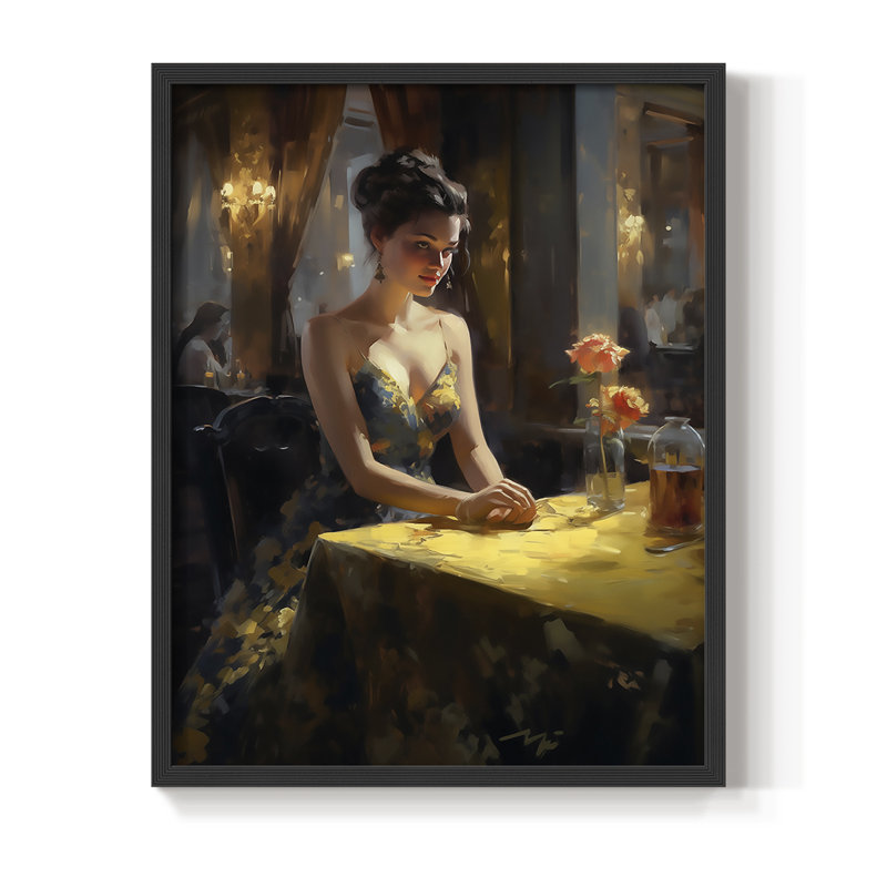 Reproduction encadrée WOMEN Series CDLIX - bois massif, H 30 po x l 24 po, Noir, noir, noir, noir