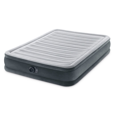 Mid-Rise Air Mattress Bed with Built-in Pump, Dura-Beam Deluxe Comfort Plush, Full - Portable Luxury Travel Airbed for Adults, Camping, Guests