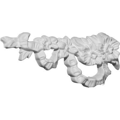 Floral 3'' H x 7.75'' W x 0.88'' D Urethane Onlay Scroll