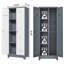 Grande armoire à outils en acier avec cadre renforcé, surface antirouille, portes verrouillables et tablettes réglables-527641736-527641735