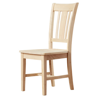 Chaise d'appoint en bois massif Evalyn