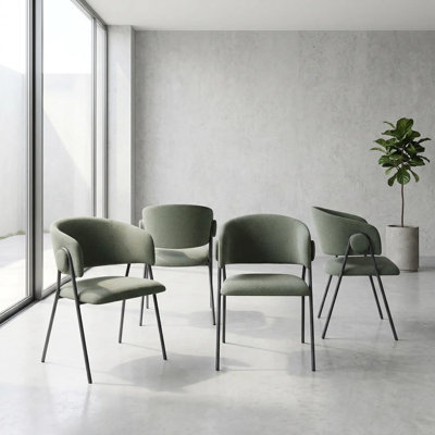 Shiro Set of 4 Fabric Dining Chairs