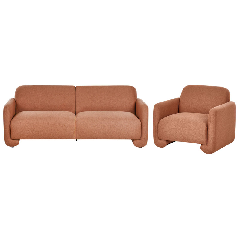 Billmyre 2 Piece Sofa Set, Golden Brown