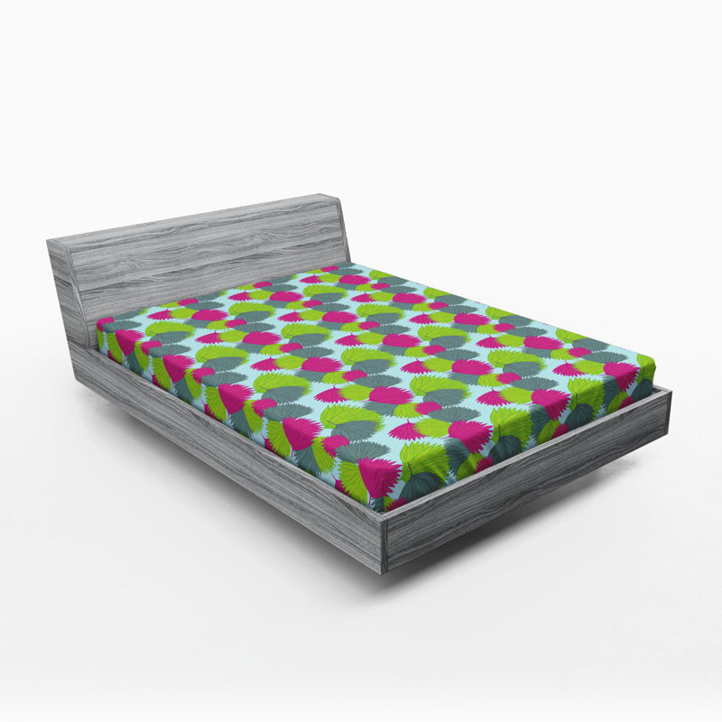 Microfiber Floral Fitted Sheet, Full Fitted Sheet