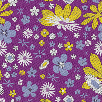 Tapis mauve à motif floral Shakir