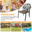 Cast Aluminum Patio Stacking Armchair 4PCS With Black Frame And Cushions In Brown Colors
