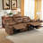 Etherine 84.6" W Vegan Leather Manual Reclining Sofa with Pillow Top Arms-131468124