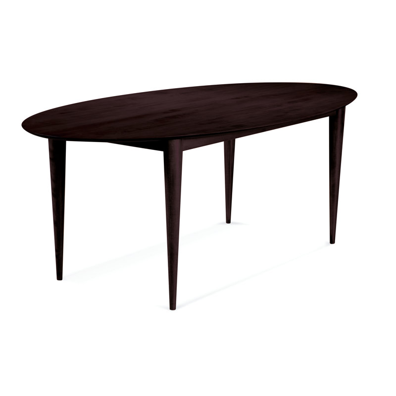 Angelet Maple Oval Solid Wood Dining Table, Chocolate, 29" H x 42" W x 80" D