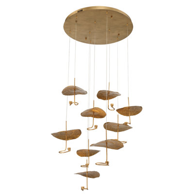 Lagatto 9 light Chandelier in Bronze