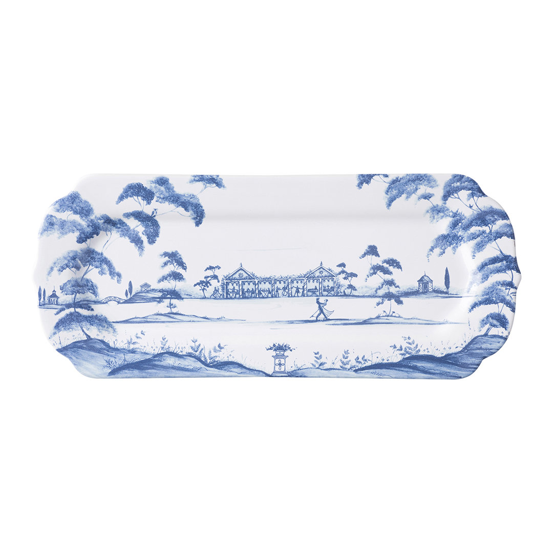 Country Estate 15" Decorative Tray - Delft Blue/White Juliska