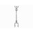 Coat Rack, Hall Tree, Free Standing, 8 Hooks, Entryway, 74"H, Bedroom, Black Metal, Transitional