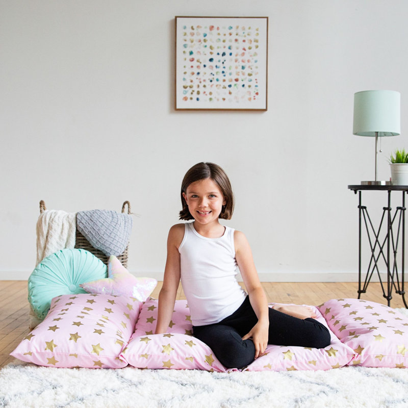 Housse pour chaise longue Wildkin Kids, Étoiles roses et dorées