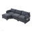 Oversized Modular Sectional Sofa With Movable Ottoman, 4-Seat Modern Corduroy Set, Convertible L-Shaped Couch For Living Room And Office-1691955837