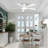 Wrought Studio™ 52 Inch Flush Mount Ceiling Fans With LED Lights White-63331492
