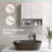 Cabinets Wall Mounted Farmhouse Style with Open &amp; Adjustable Shelves, Off-White Bathroom Storage | MDF | Bathroom-1143395554