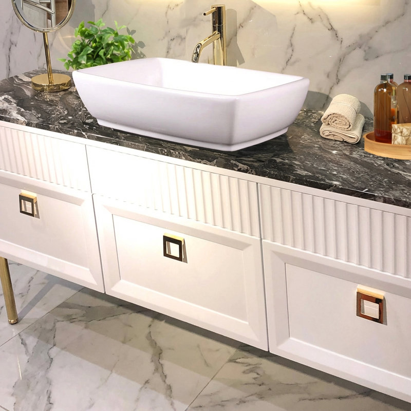 Lavabo vasque rectangulaire blanc Nantucket Sinks NSV1913