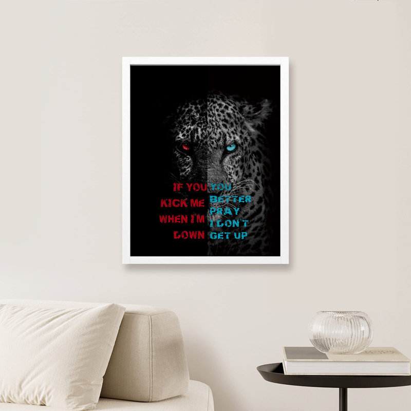 «I Am Not Down Easily» sur papier, Blanc, H 14 po x l 11 po