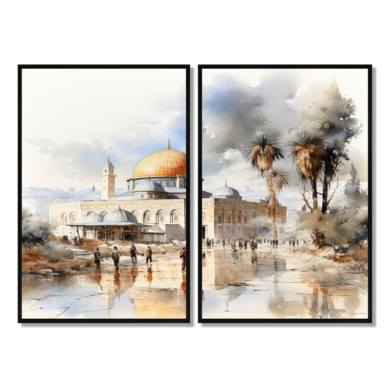 Art mural 2 pièces, Black, 36" H x 48" W, Impression encadrée flottante