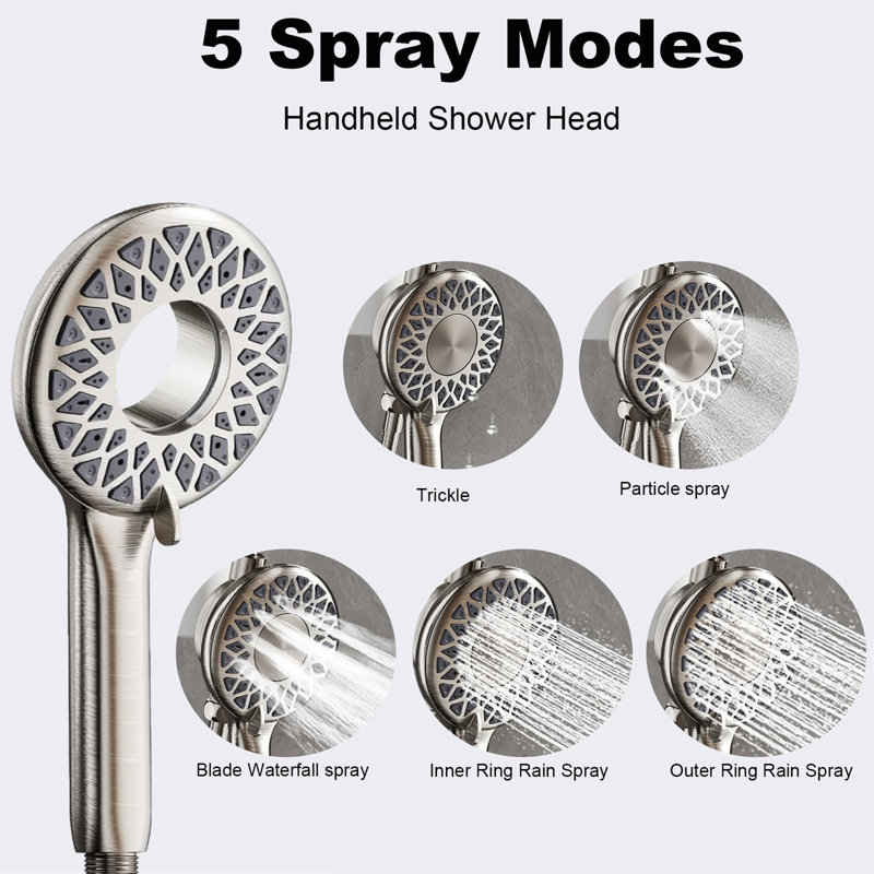 Dual Filter Shower System With Magnetic Handheld Spray – High Pressure Hard Water Filter Shower Head & Adjustable Rainfall Combo