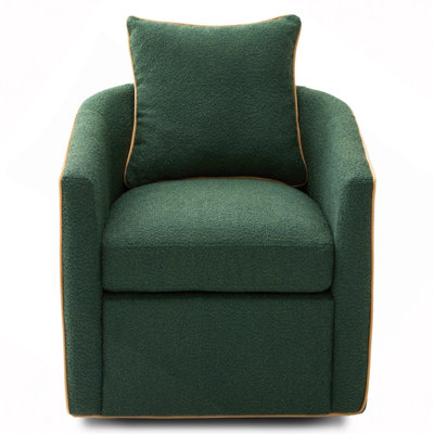 Fauteuil pivotant d'appoint, fauteuil club rembourré, fauteuil-canapé tonneau pour salon, coin lecture et petits espaces