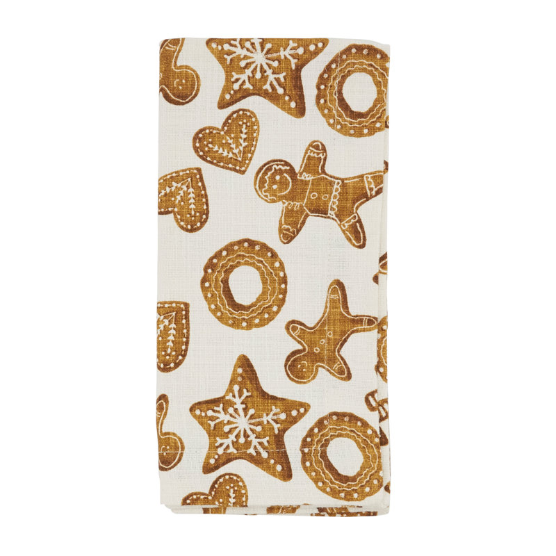 Gingerbread Design Table Napkins (Set of 4)