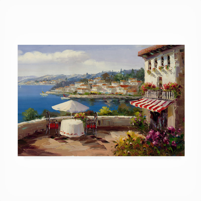 Décoration murale d'extérieur italien après-midi italien, L 47 po x H 30 po