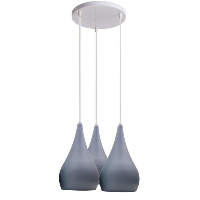 Bohuslava 3 - Light White Pendant, Grey