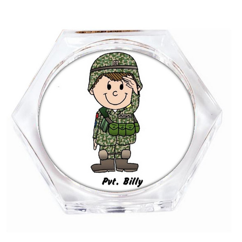 Ensemble de 4 sous-verres personnalisables Futur Soldier, Oui
