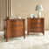 Elfine 28'' W Traditional Curves Nightstand with Charging Station and Solid Wood Legs (Set of 2)